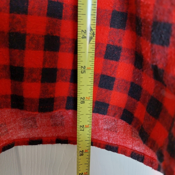 Vtg. Oshman's Cotton Black & Red Plaid With Pockets Long Sleeve SZ LG Men's - Picture 6 of 14